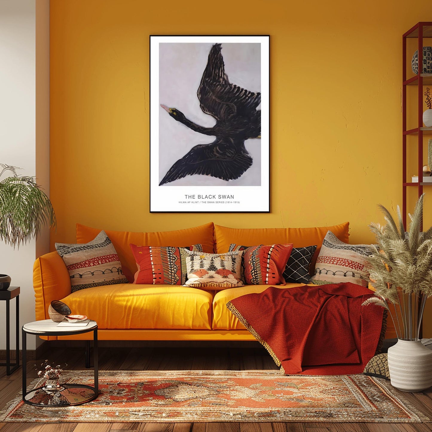 Hilma af Klint The Black Swan Print, Abstract Spiritual Art, Impressionist Painting Poster, Art History Wall Decor, Modernist Gallery Print