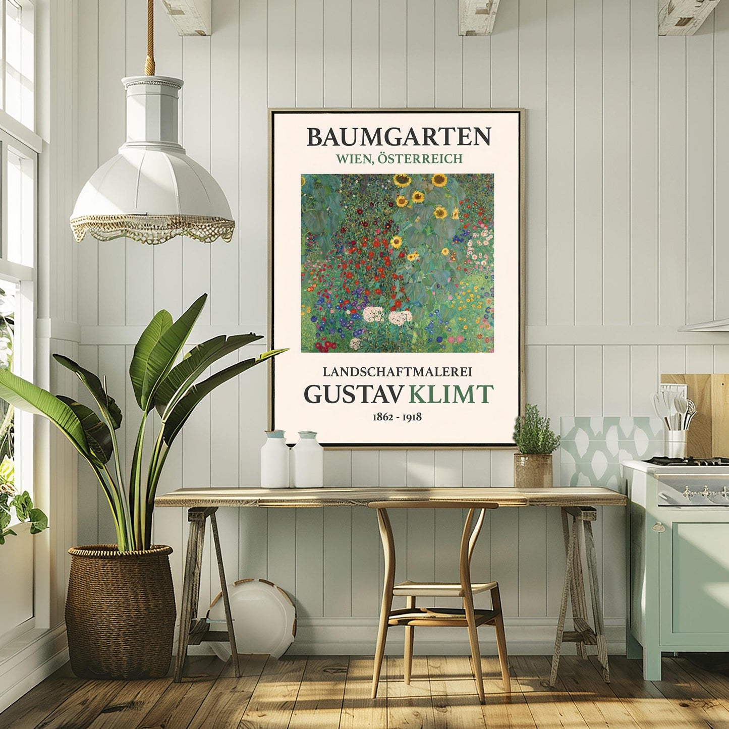 Gustav Klimt 'Baumgarten' Garden Art Print | Vibrant Floral Landscape Poster | Impressionist Wall Decor | Museum Quality Fine Art