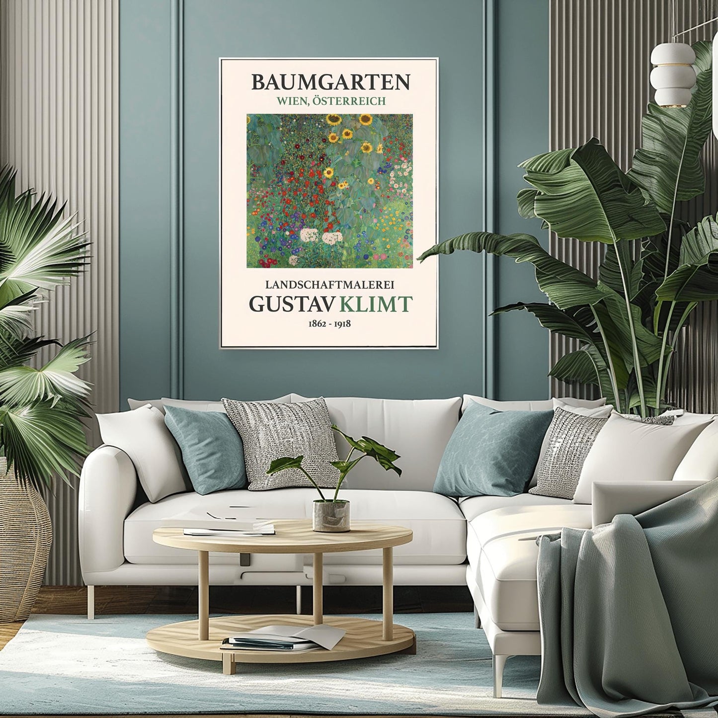 Gustav Klimt 'Baumgarten' Garden Art Print | Vibrant Floral Landscape Poster | Impressionist Wall Decor | Museum Quality Fine Art