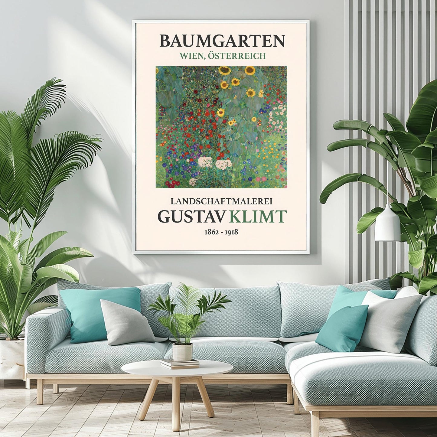 Gustav Klimt 'Baumgarten' Garden Art Print | Vibrant Floral Landscape Poster | Impressionist Wall Decor | Museum Quality Fine Art