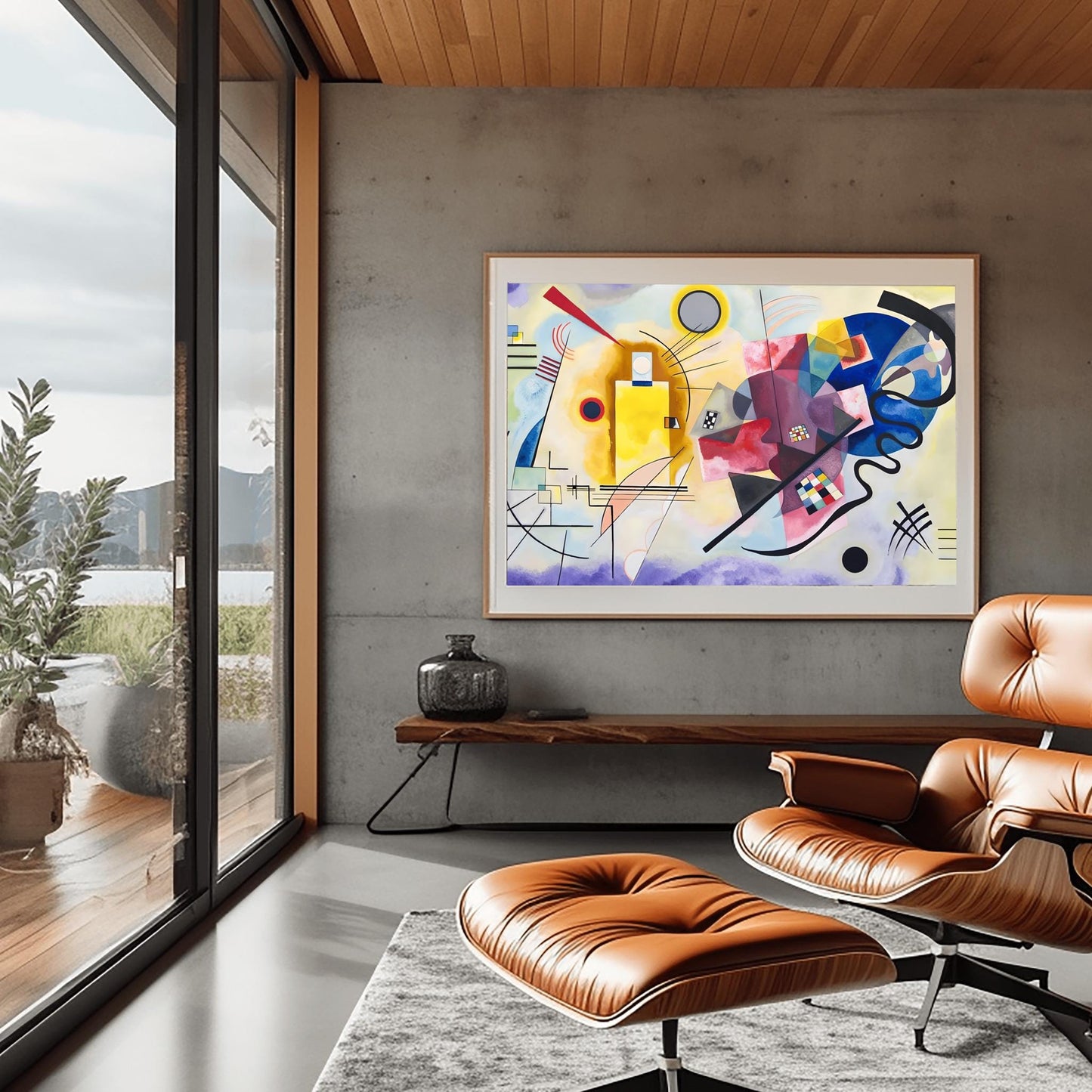 Wassily Kandinsky Abstract Art Geometric Shapes Print Modern Wall Decor - Suprematism Art Bauhaus Style