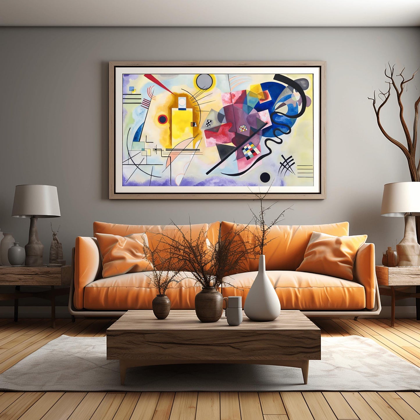 Wassily Kandinsky Abstract Art Geometric Shapes Print Modern Wall Decor - Suprematism Art Bauhaus Style
