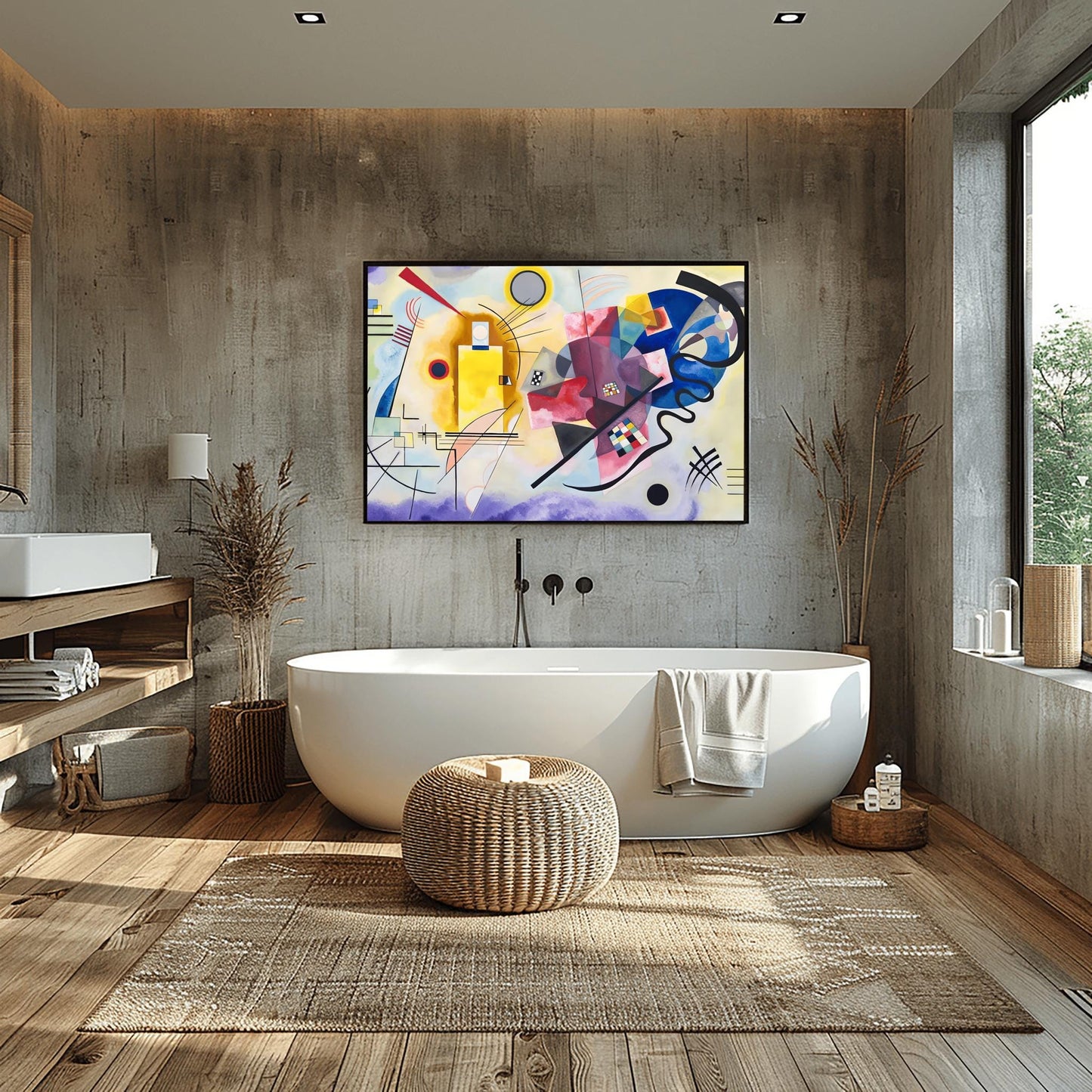 Wassily Kandinsky Abstract Art Geometric Shapes Print Modern Wall Decor - Suprematism Art Bauhaus Style