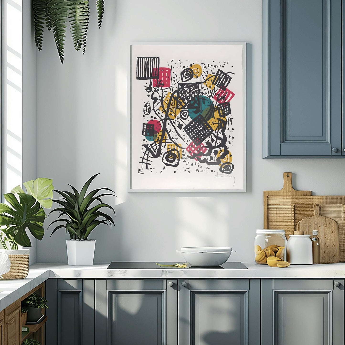 Wassily Kandinsky Abstract Poster – Modern Geometric Art Print, Bauhaus-Inspired Wall Decor, Mid Century Modern Vibes, Gift for Art Lovers