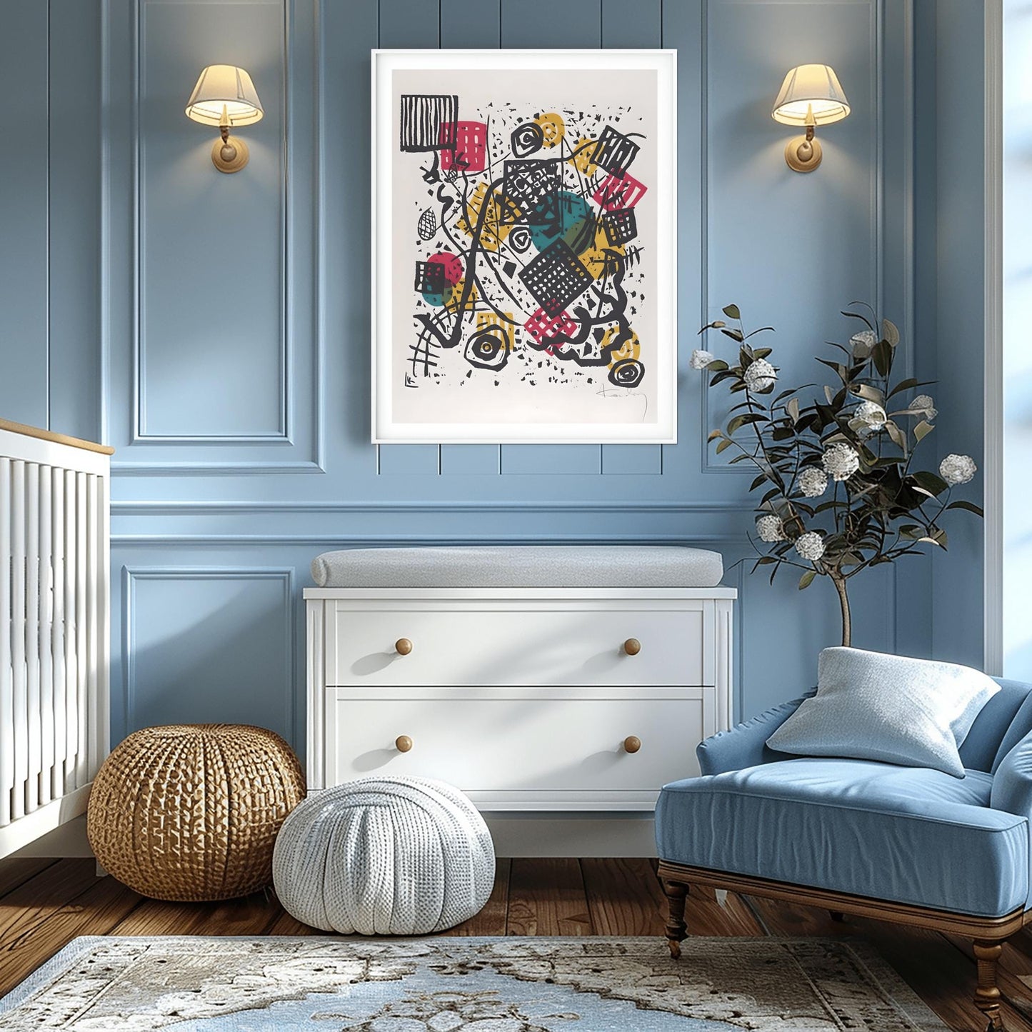Wassily Kandinsky Abstract Poster – Modern Geometric Art Print, Bauhaus-Inspired Wall Decor, Mid Century Modern Vibes, Gift for Art Lovers