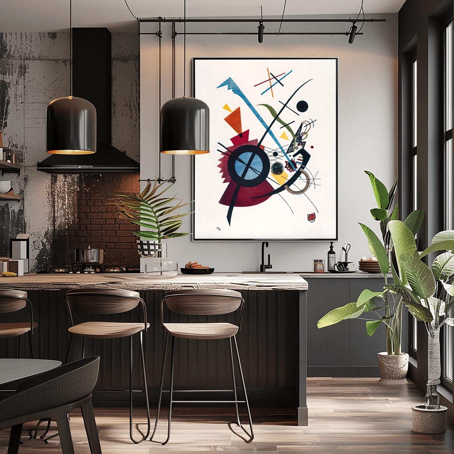 Wassily Kandinsky Abstract Art Poster – Bauhaus Geometric Wall Print, Modern Mid Century Art Decor, Colorful Wassily Kandinsky Art