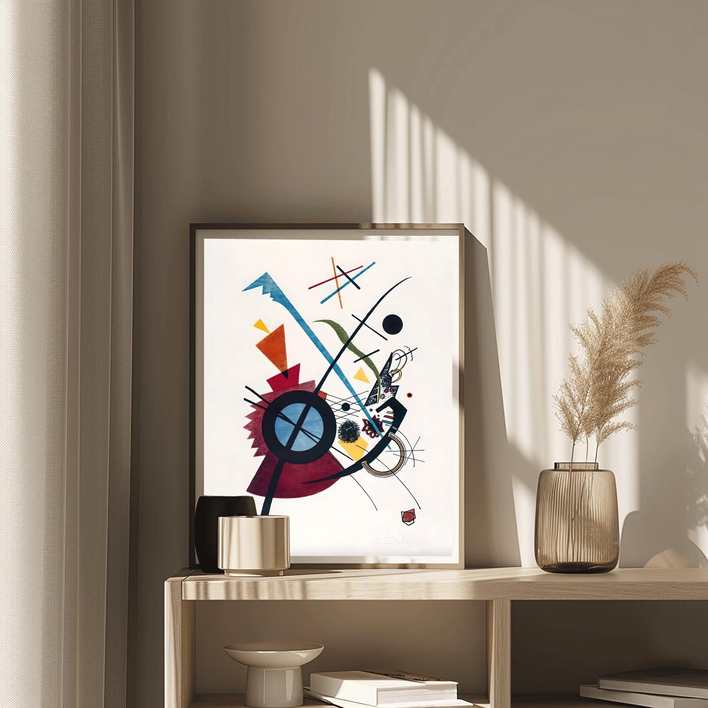 Wassily Kandinsky Abstract Art Poster – Bauhaus Geometric Wall Print, Modern Mid Century Art Decor, Colorful Wassily Kandinsky Art