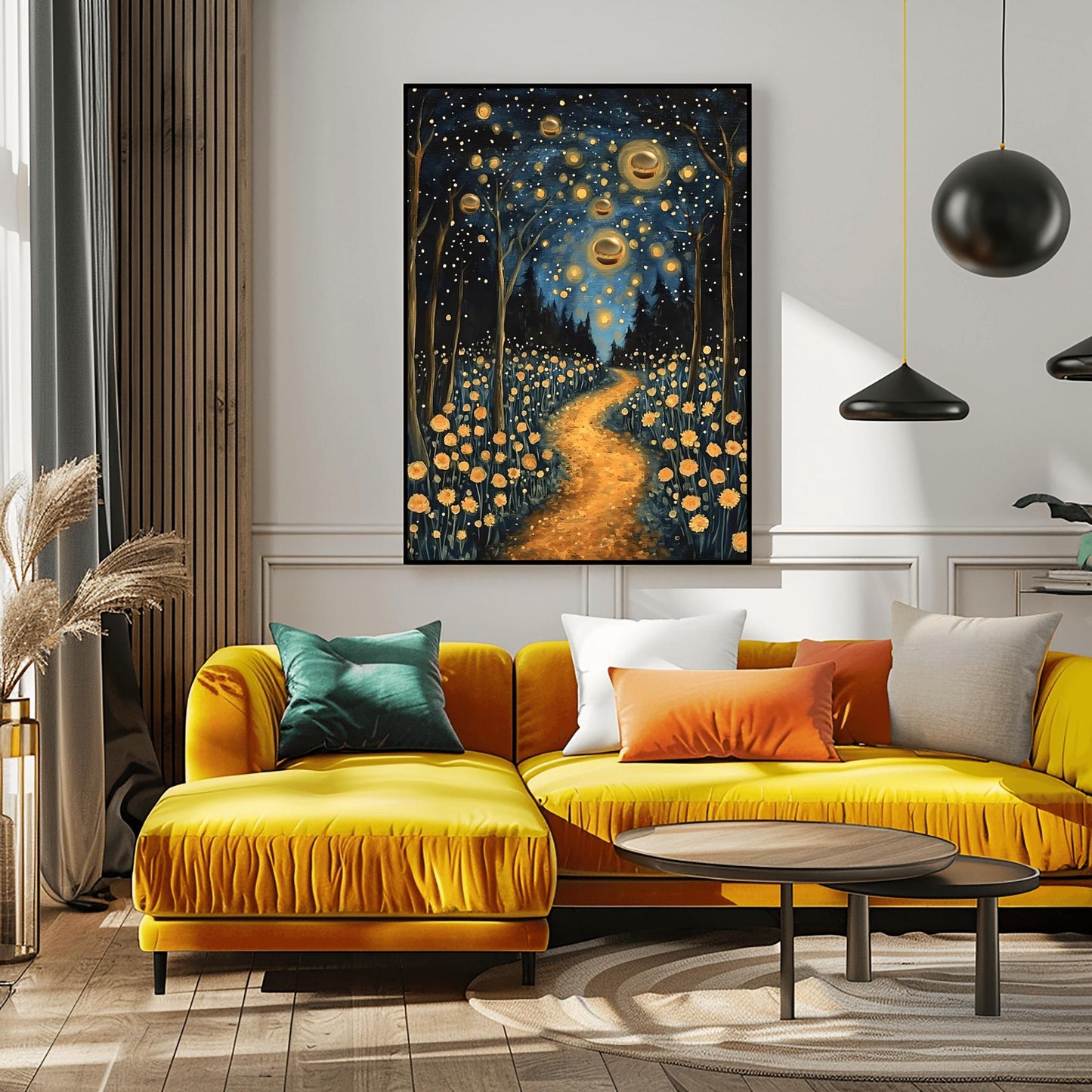 Gustav Klimt Print Golden Orbs Poster - Klimt Museum & Exhibition Art, Flower Market Painting Wall Decor, Vibrant Meadow, Garden Poster