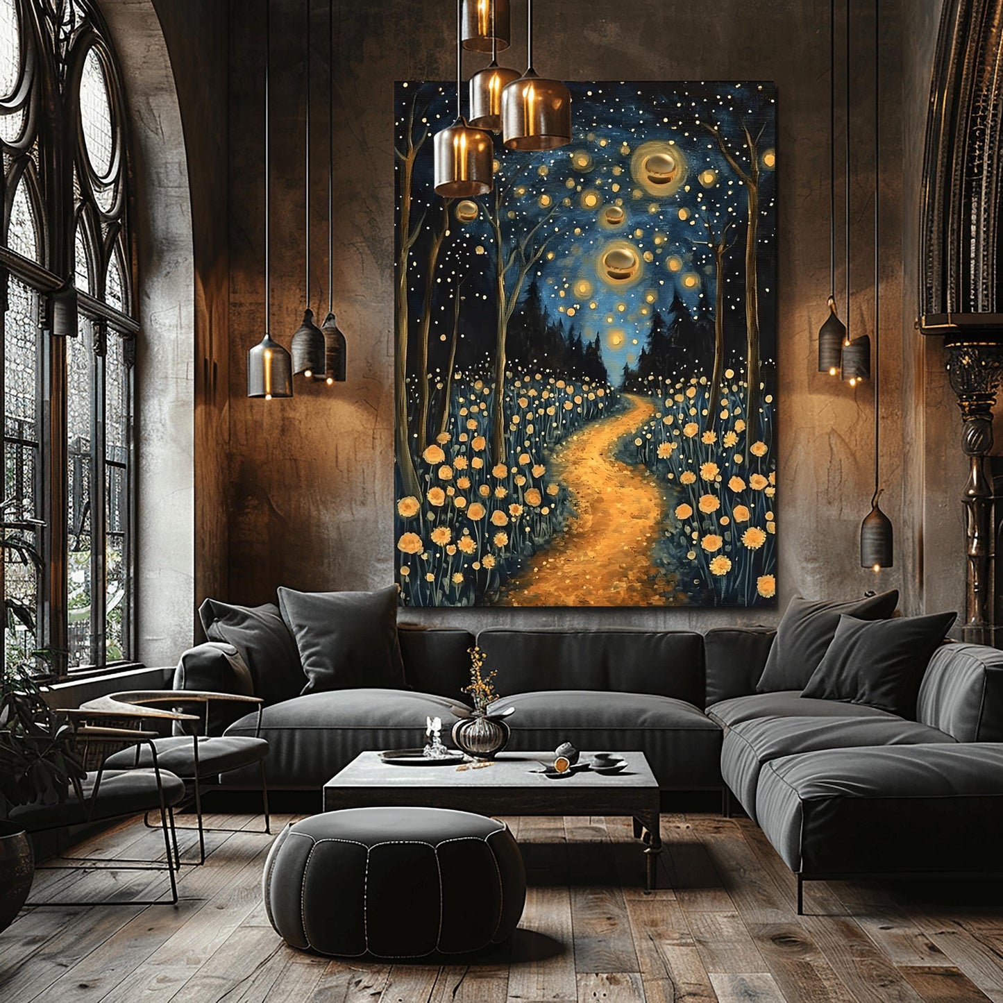 Gustav Klimt Print Golden Orbs Poster - Klimt Museum & Exhibition Art, Flower Market Painting Wall Decor, Vibrant Meadow, Garden Poster