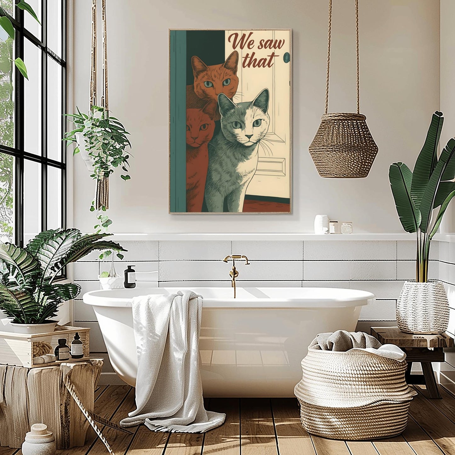 Funny Siamese Cat Bathroom Poster, Toilet Reading Cat Print, Humorous Pet Art, Quirky Home Decor, Cat Lover Gift, Bathroom Wall Art