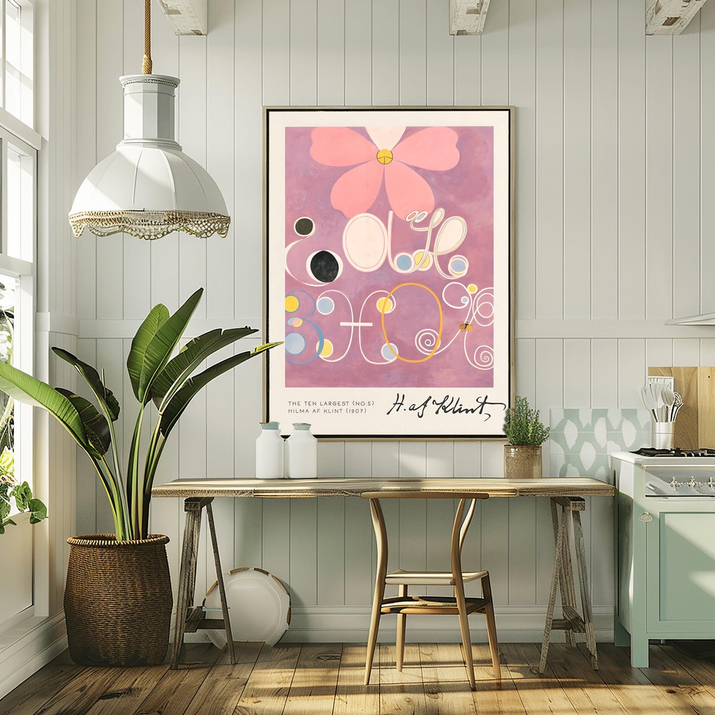 Hilma af Klint The Ten Largest No. 5, Abstract Flower Art Print, Spiritual Botanical Poster, Hilma af Klint Wall Art Modernist Gallery Decor