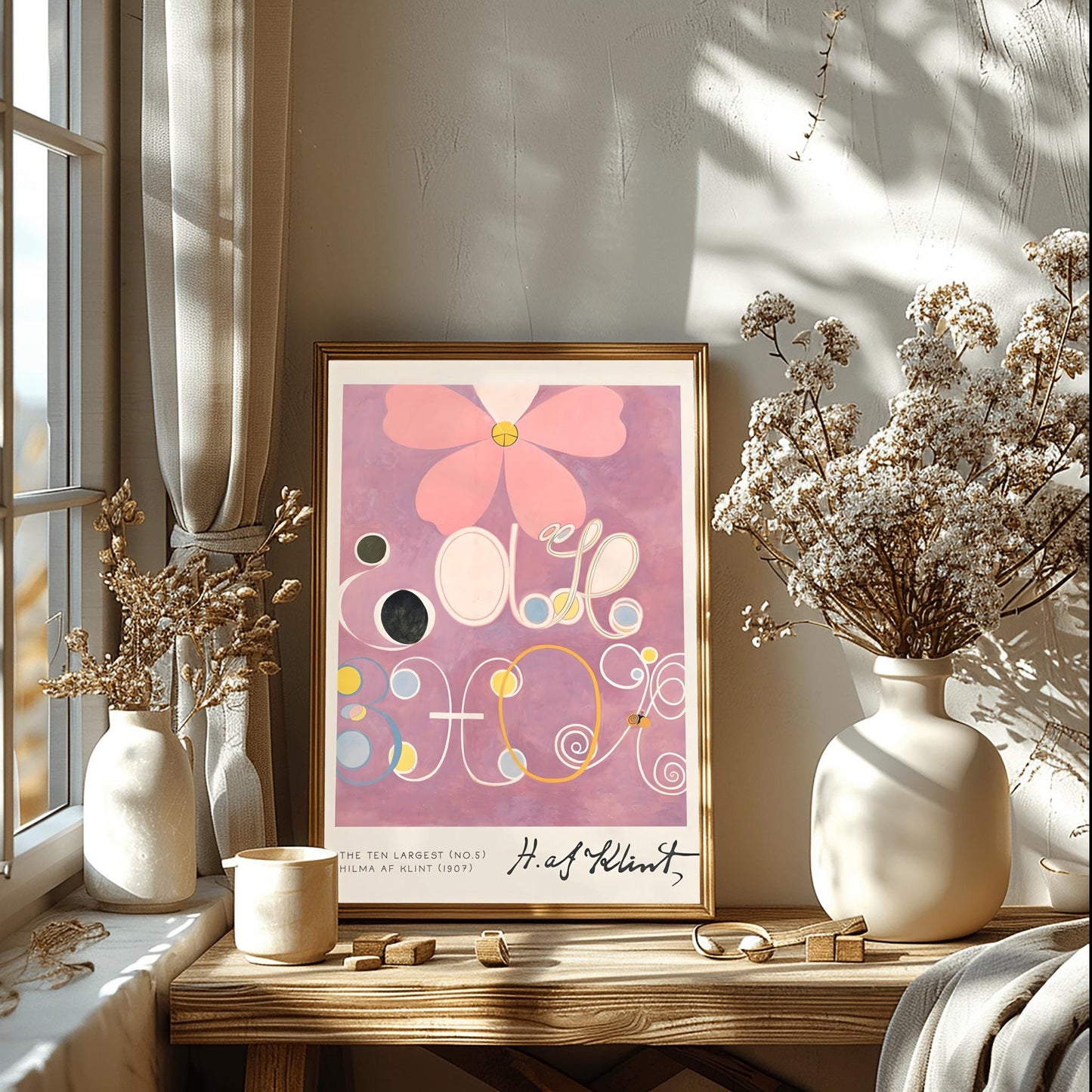 Hilma af Klint The Ten Largest No. 5, Abstract Flower Art Print, Spiritual Botanical Poster, Hilma af Klint Wall Art Modernist Gallery Decor