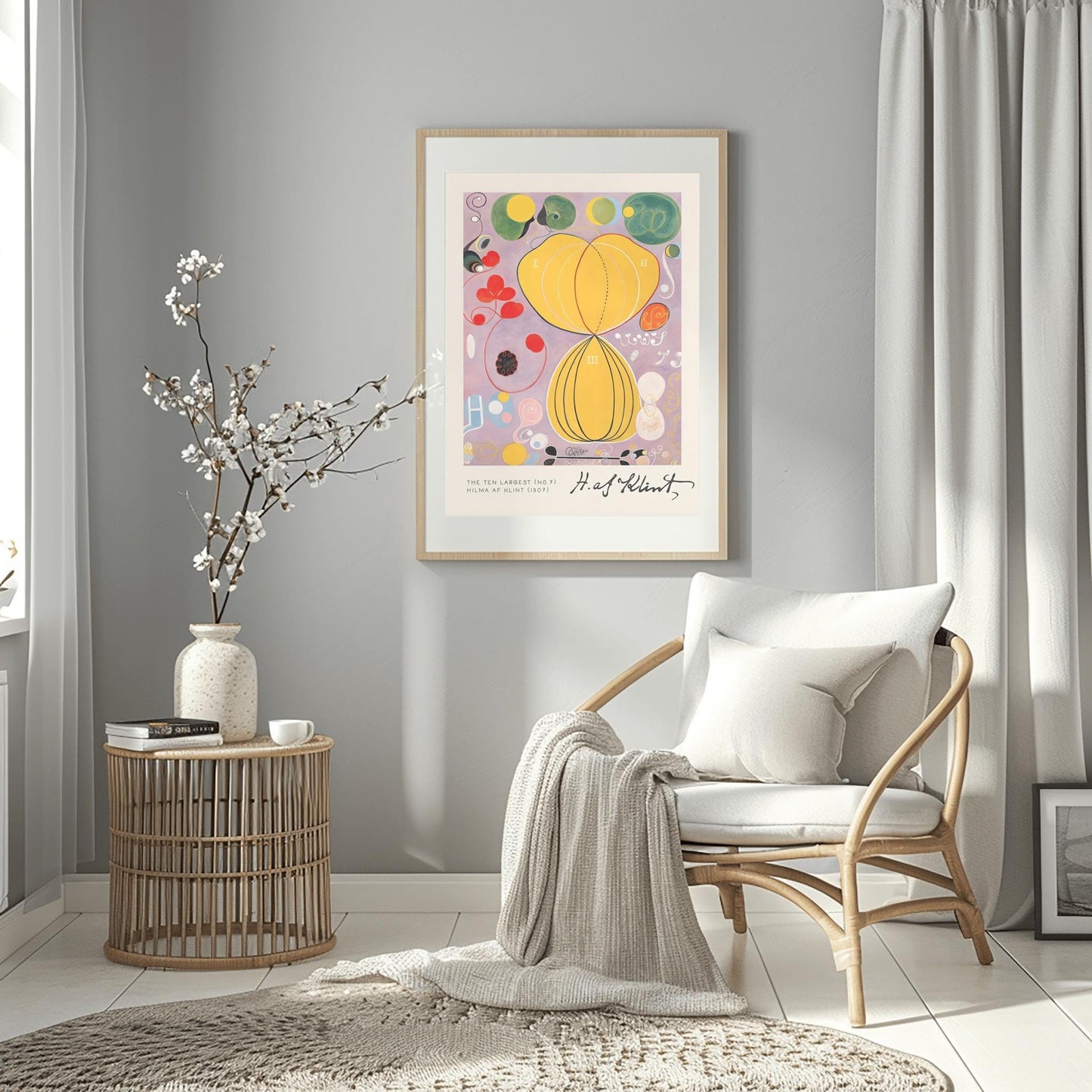 Hilma af Klint The Ten Largest No. 7, Abstract Flower Art Print, Spiritual Botanical Poster, Hilma af Klint Wall Art Modernist Gallery Decor
