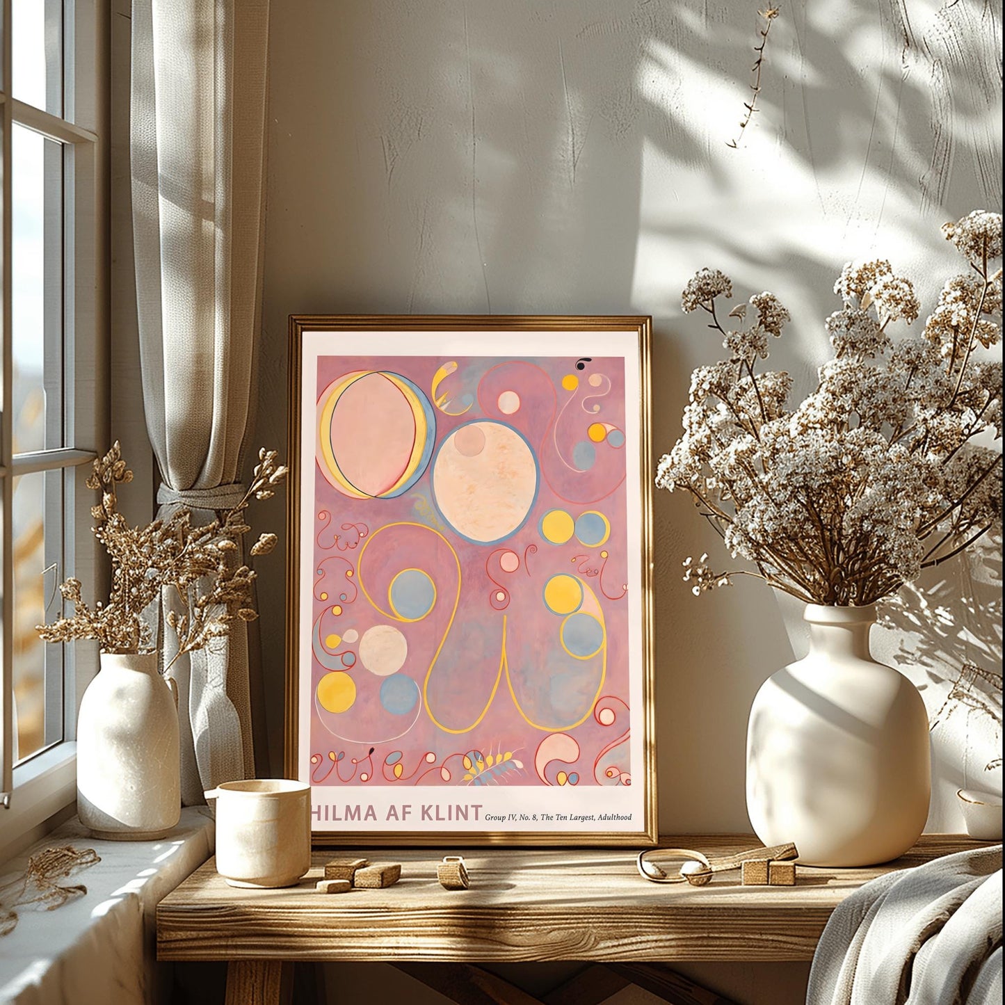 Hilma af Klint The Ten Largest No. 8, Abstract Flower Art Print, Spiritual Botanical Poster, Hilma af Klint Wall Art Modernist Gallery Decor