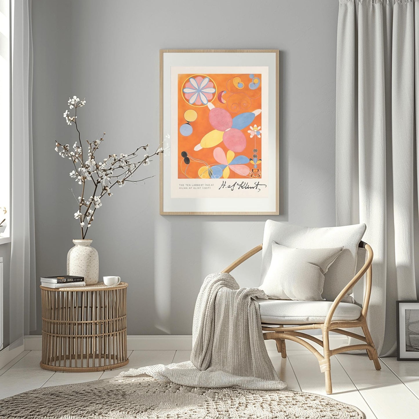Hilma af Klint The Ten Largest No. 4, Abstract Flower Art Print, Spiritual Botanical Poster, Hilma af Klint Wall Art Modernist Gallery Decor