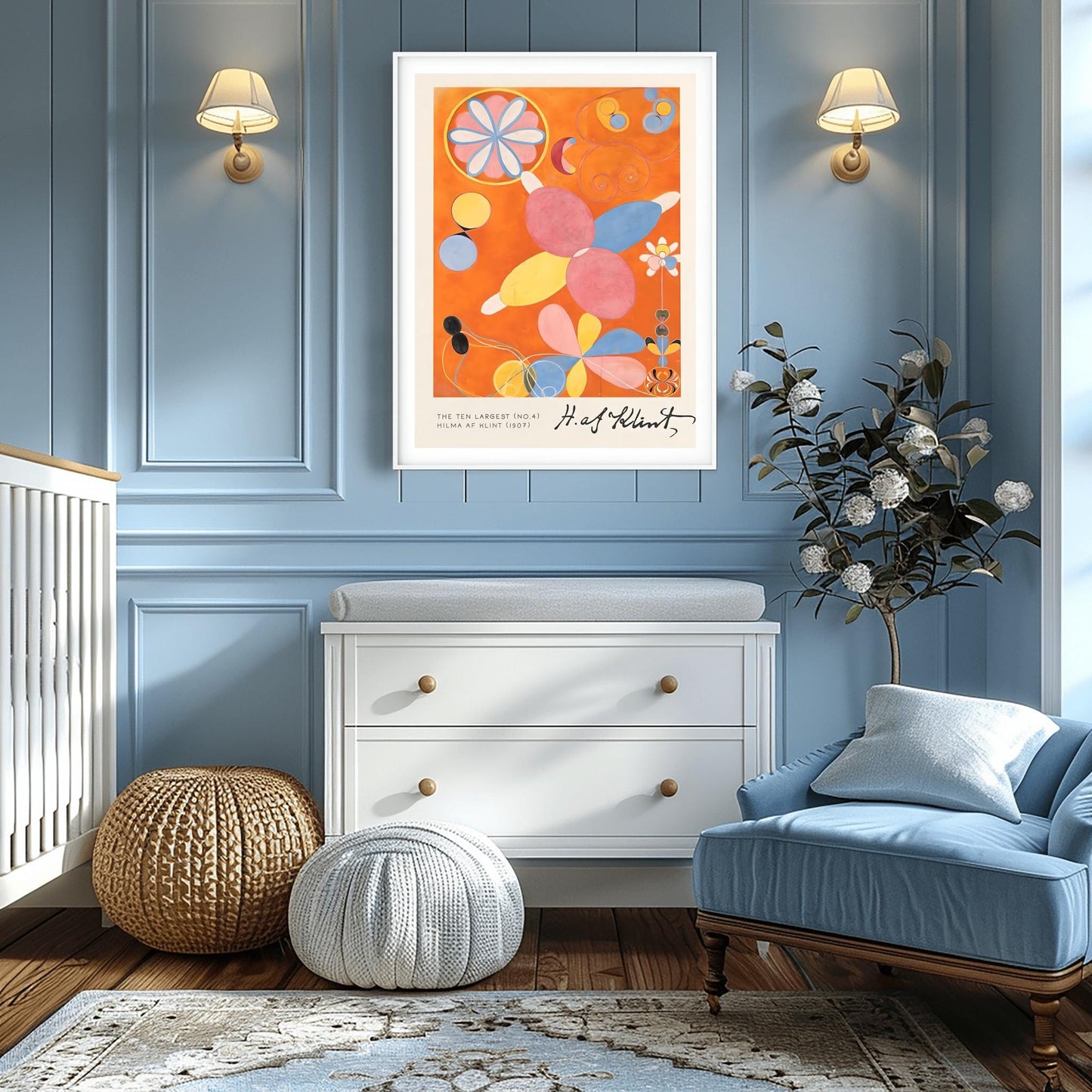 Hilma af Klint The Ten Largest No. 4, Abstract Flower Art Print, Spiritual Botanical Poster, Hilma af Klint Wall Art Modernist Gallery Decor