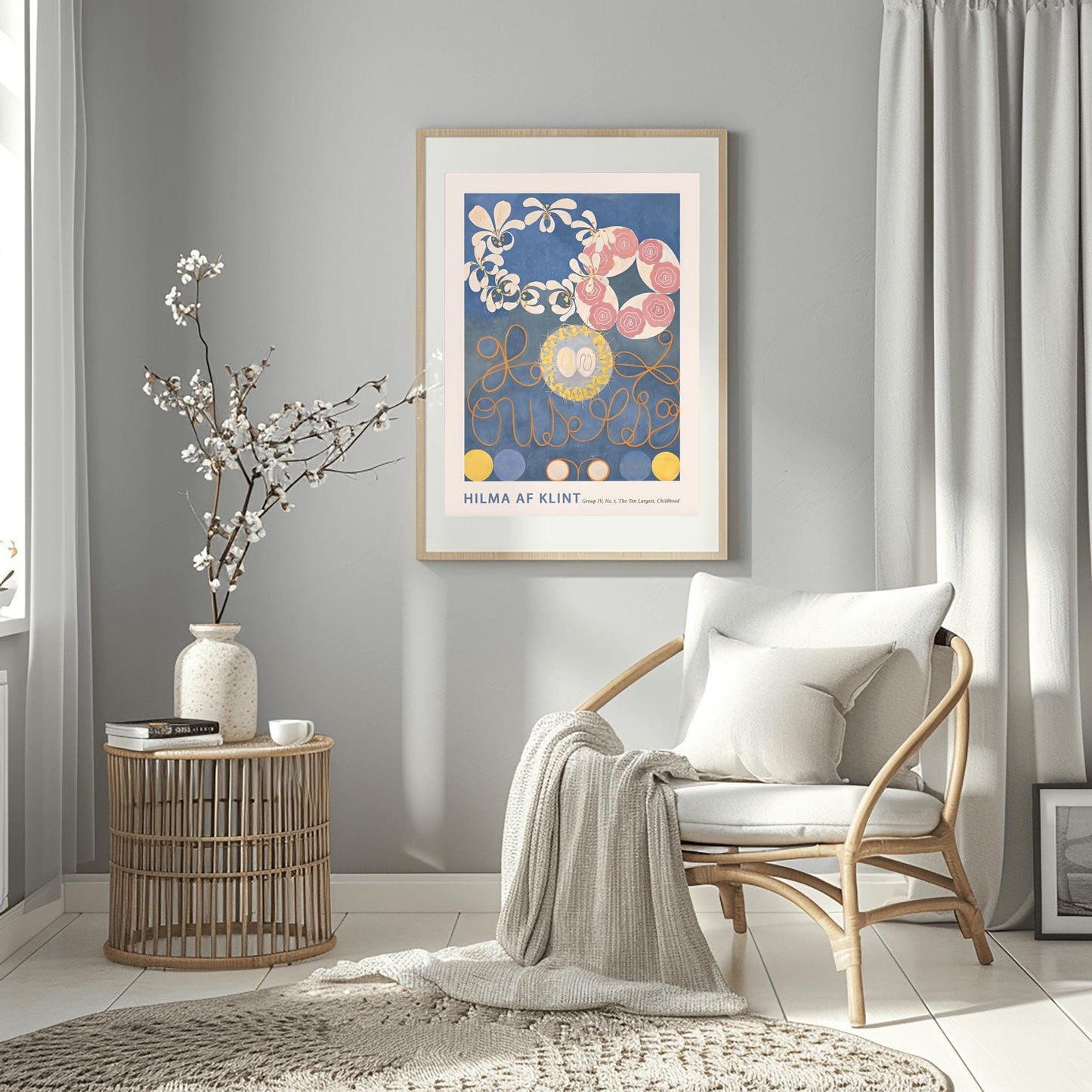 Hilma af Klint The Ten Largest No. 1, Abstract Flower Art Print, Spiritual Botanical Poster, Hilma af Klint Wall Art Modernist Gallery Decor