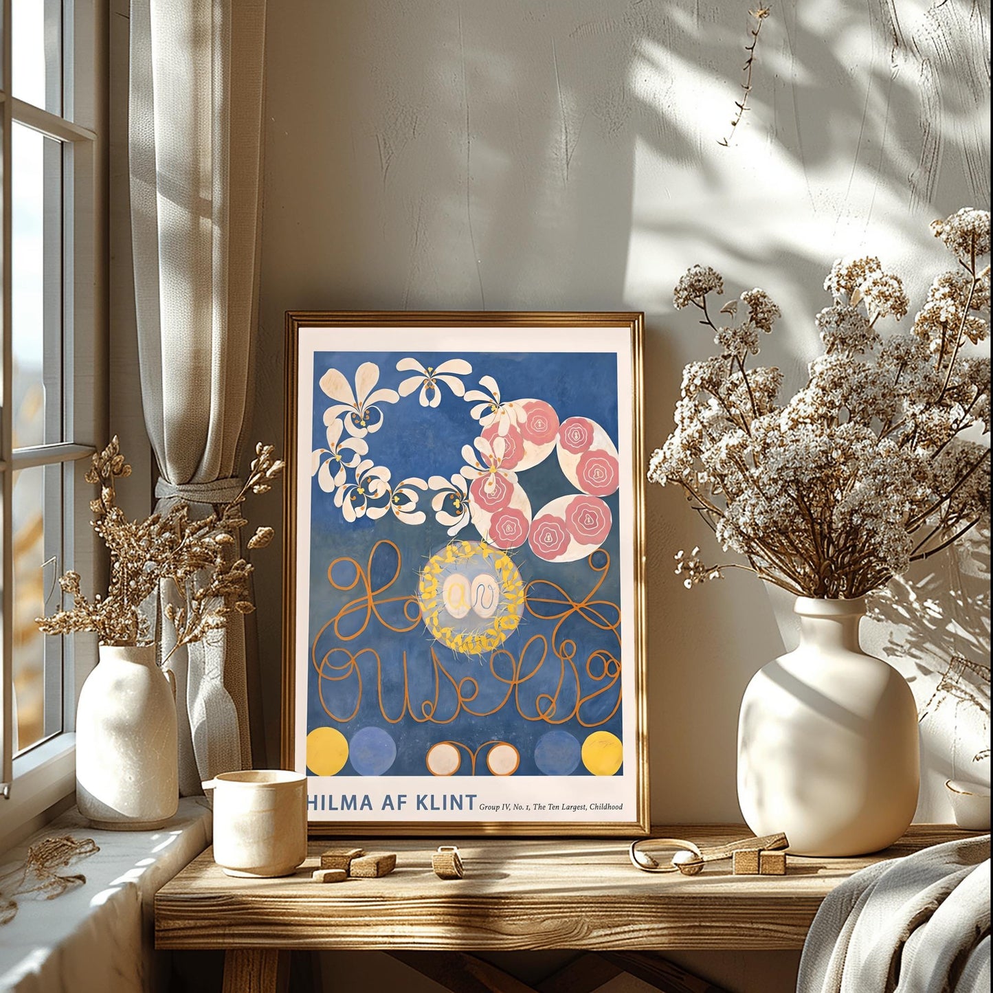 Hilma af Klint The Ten Largest No. 1, Abstract Flower Art Print, Spiritual Botanical Poster, Hilma af Klint Wall Art Modernist Gallery Decor