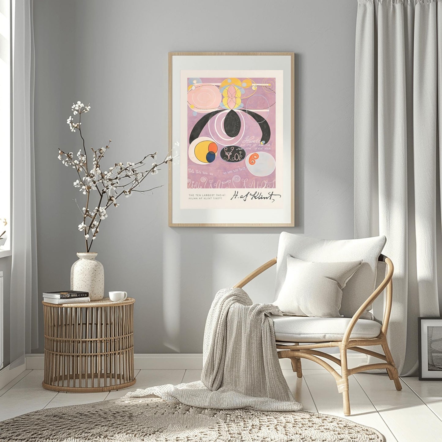 Hilma af Klint The Ten Largest No. 6, Abstract Flower Art Print, Spiritual Botanical Poster, Hilma af Klint Wall Art Modernist Gallery Decor