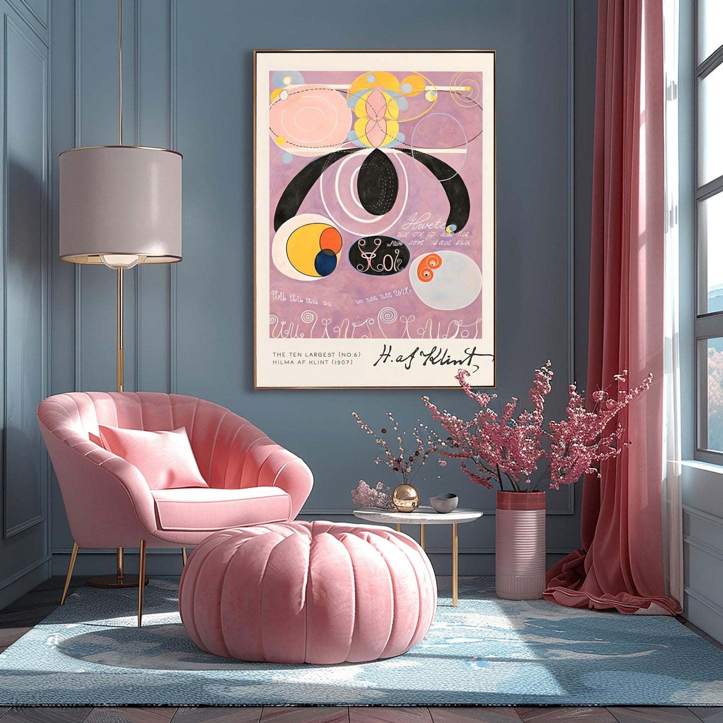 Hilma af Klint The Ten Largest No. 6, Abstract Flower Art Print, Spiritual Botanical Poster, Hilma af Klint Wall Art Modernist Gallery Decor