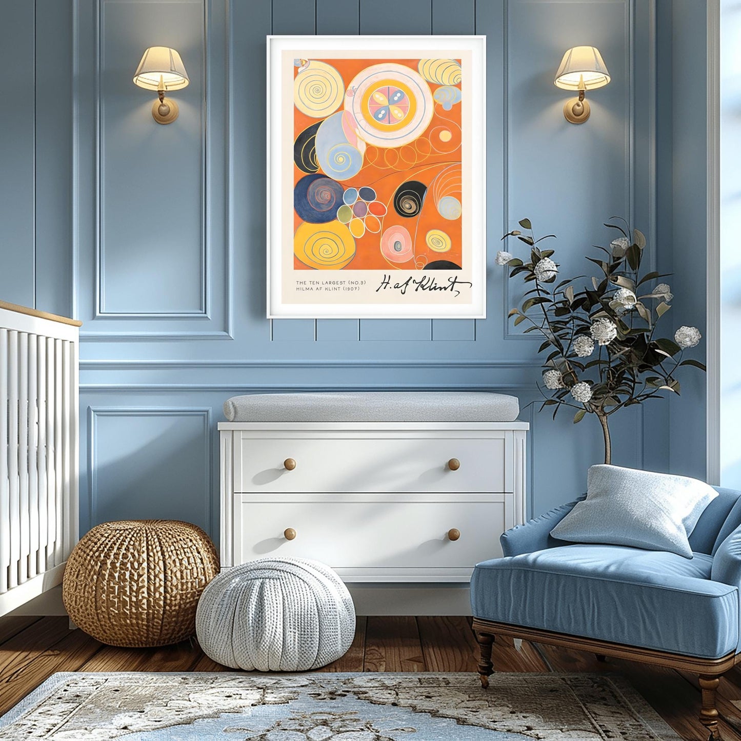 Hilma af Klint The Ten Largest No. 3, Abstract Flower Art Print, Spiritual Botanical Poster, Hilma af Klint Wall Art Modernist Gallery Decor