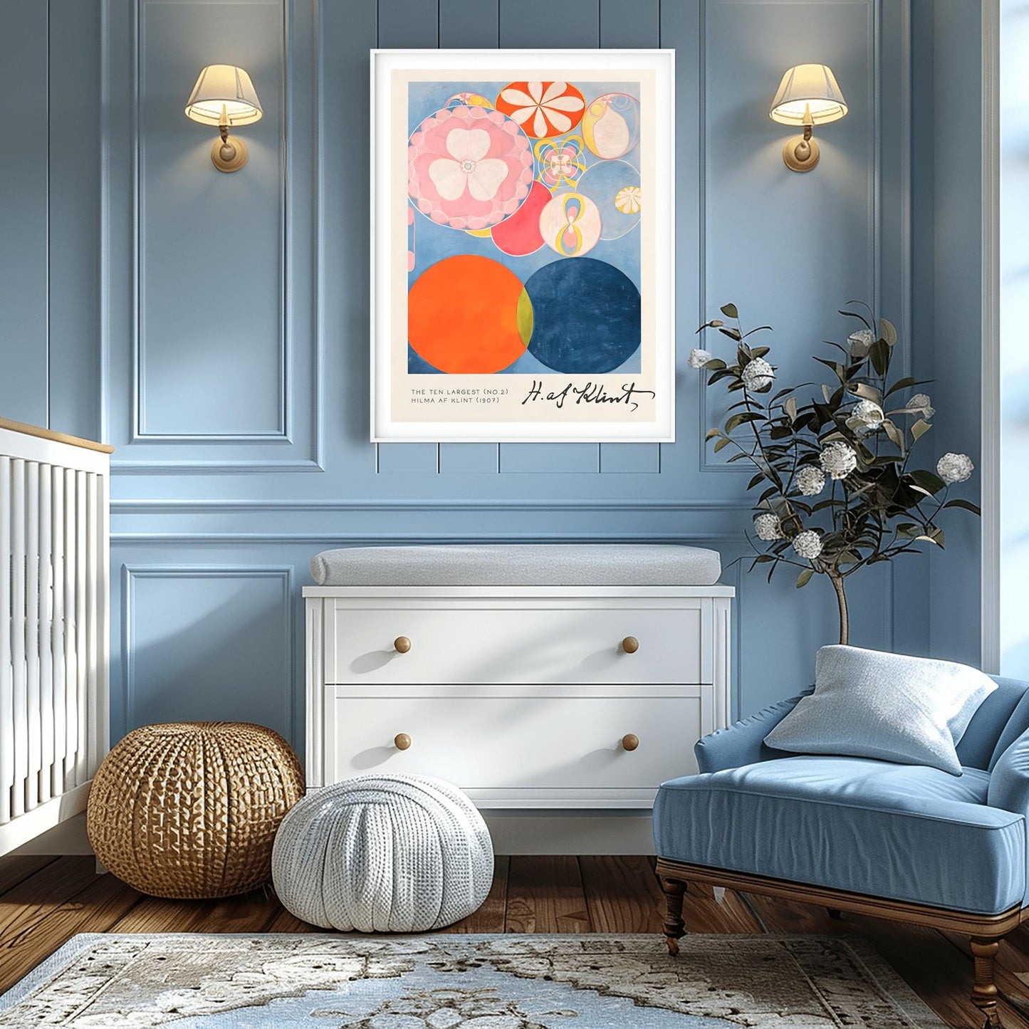 Hilma af Klint The Ten Largest No. 2, Abstract Flower Art Print, Spiritual Botanical Poster, Hilma af Klint Wall Art Modernist Gallery Decor