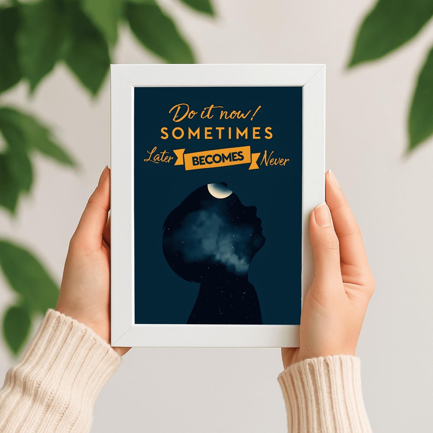 Do it now! Motivational Poster, Inspirational Quote Art, Procrastination Reminder, Office Wall Art, Kids Room Decor