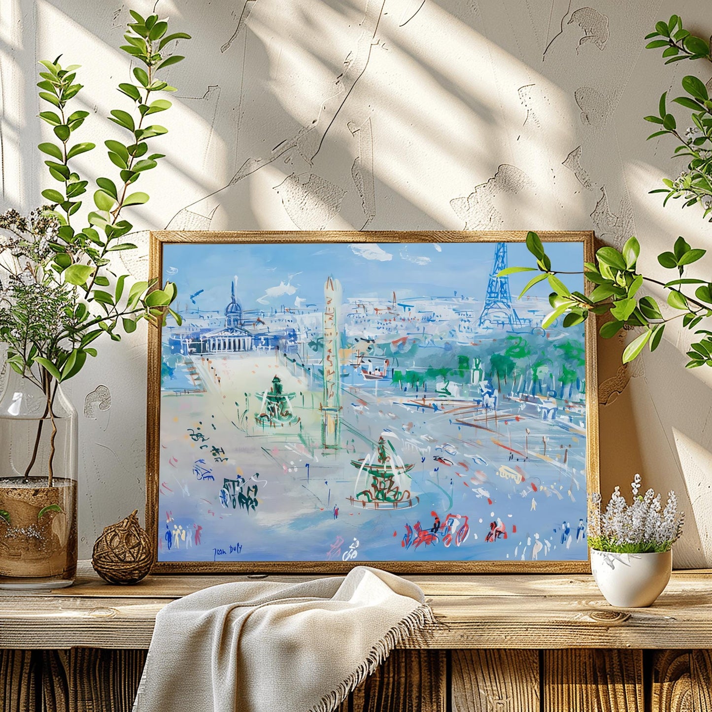 Jean Dufy Paris Print, Impressionist Cityscape, Paris Wall Art, Eiffel Tower Poster, French Art, Modern Painting