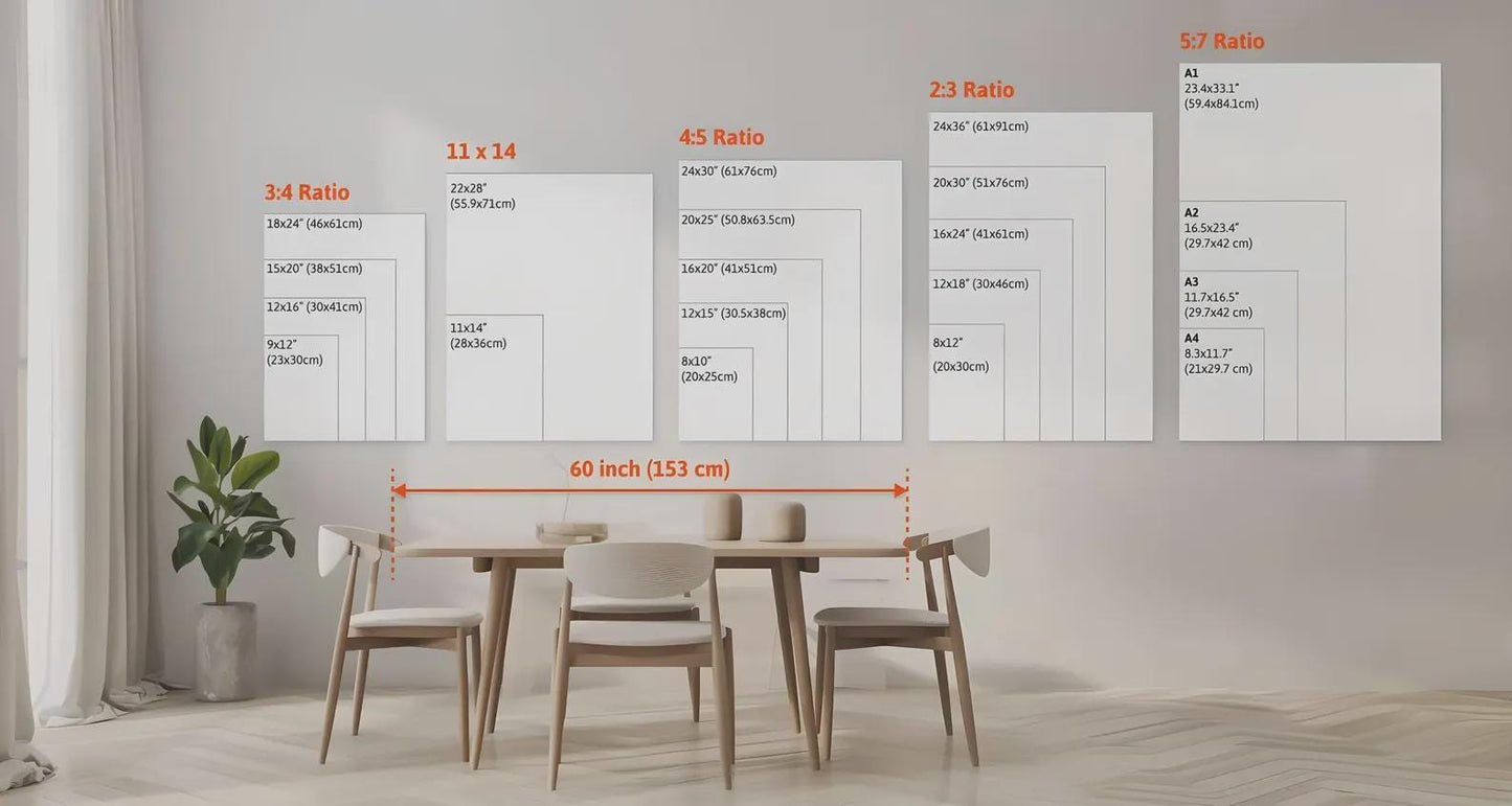 A vertical fine art print in the style of Gustav Klimt. Dark, slender tree trunks are decorated with various golden and colorful concentric circles. The forest floor is covered in similar circular floral patterns. A bright, warm golden light glows from the background, creating a high-contrast, ornate night forest scene.
