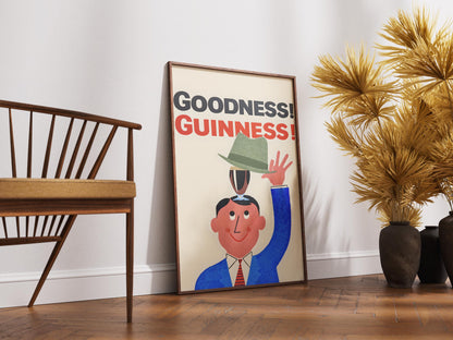 Guinness Poster Irish Stout Art Print for Pub Bar, Man Cave, Kitchen & Home, Dublin Beer Wall Decor Gift