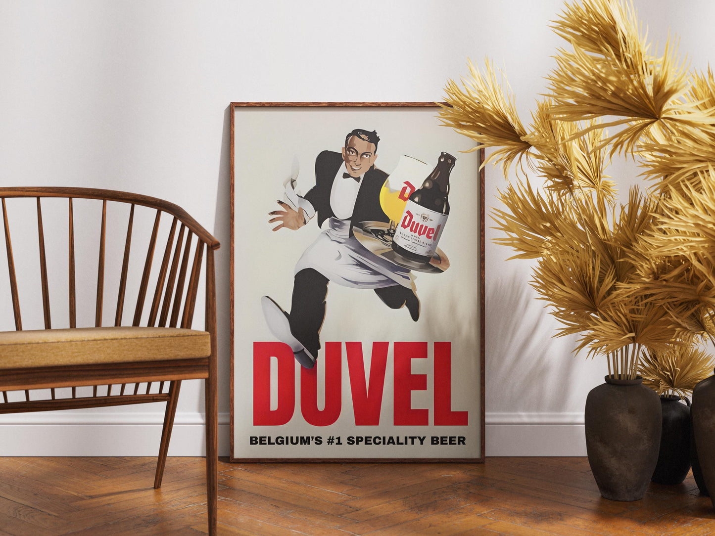 Duvel Beer Art Print ‚Äì Cinematic Waiter Poster (view 2)