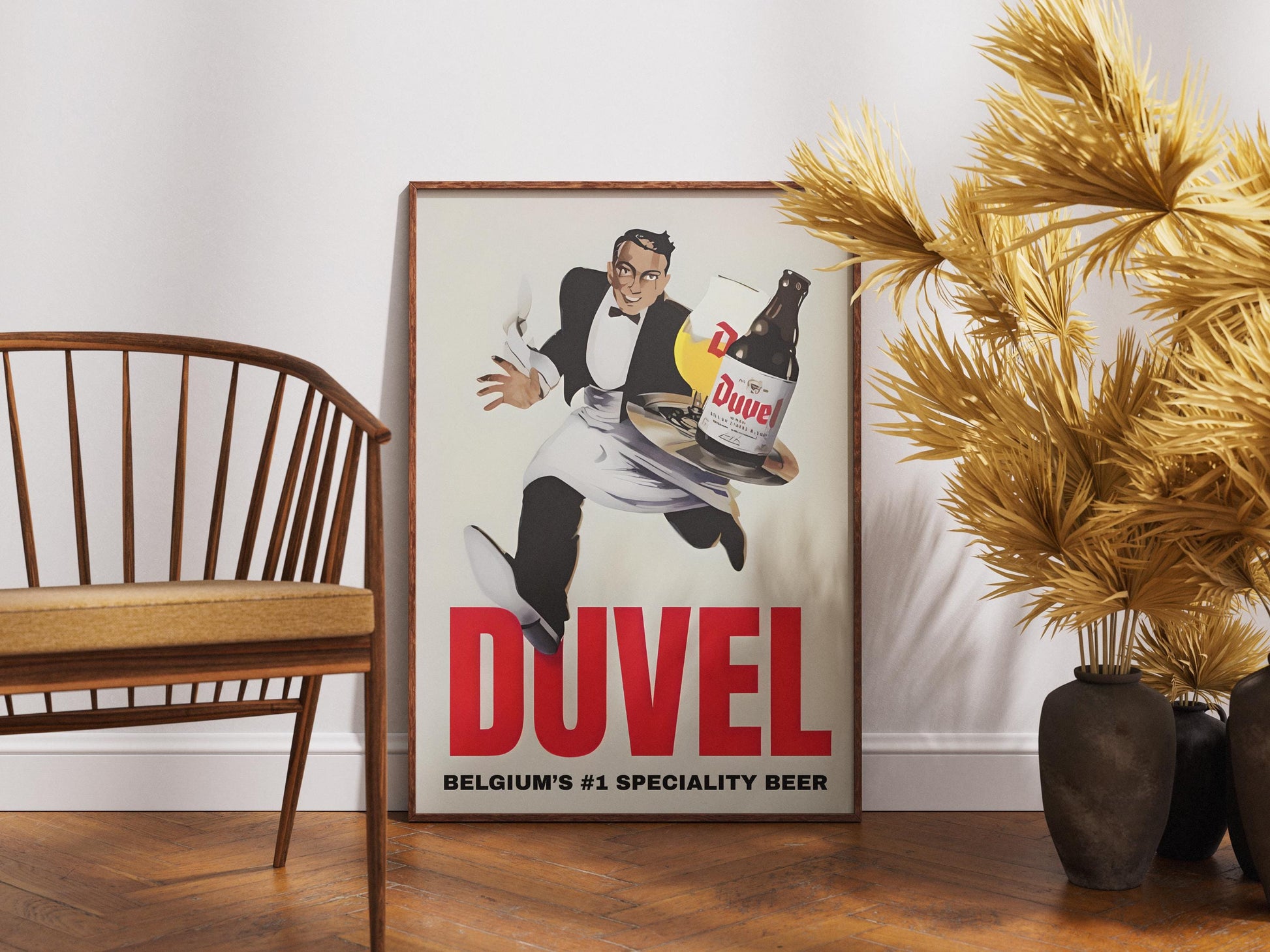 Duvel Beer Art Print ‚Äì Cinematic Waiter Poster (view 2)