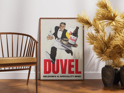 Duvel Beer Art Print ‚Äì Cinematic Waiter Poster (view 2)