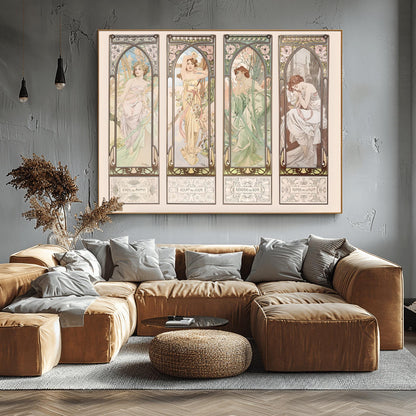 Alfons Mucha Art Nouveau Poster: 'Morning Awakening' Vintage Print