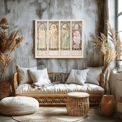 Alfons Mucha Art Nouveau Poster: 'Morning Awakening' Vintage Print