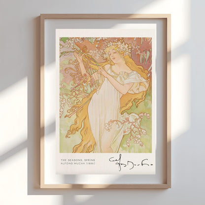 Alfons Mucha 'Spring' Art Nouveau Poster: 1896 Vintage Floral Print