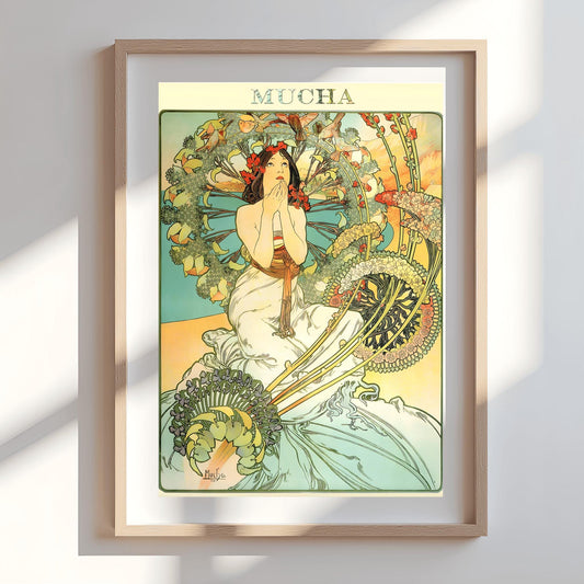 Alfons Mucha Art Nouveau Print: Monaco Monte Carlo Vintage Travel Poster
