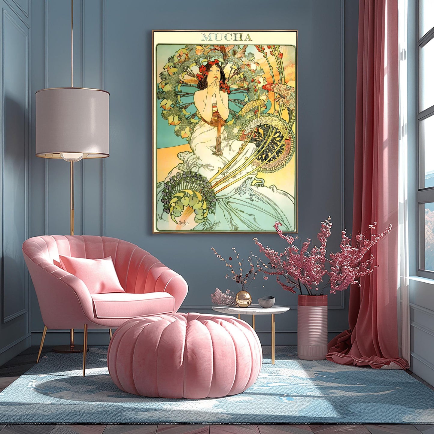 Alfons Mucha Art Nouveau Print: Monaco Monte Carlo Vintage Travel Poster