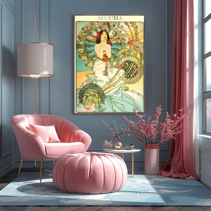 Alfons Mucha Art Nouveau Print: Monaco Monte Carlo Vintage Travel Poster