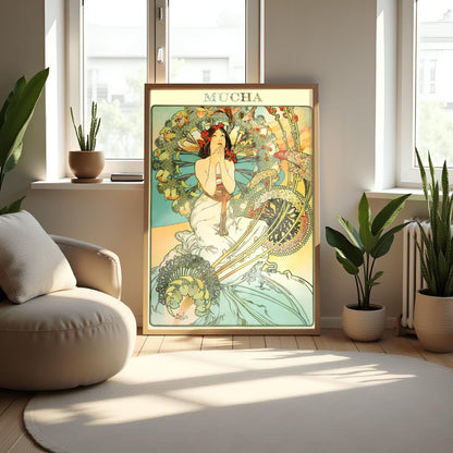 Alfons Mucha Art Nouveau Print: Monaco Monte Carlo Vintage Travel Poster