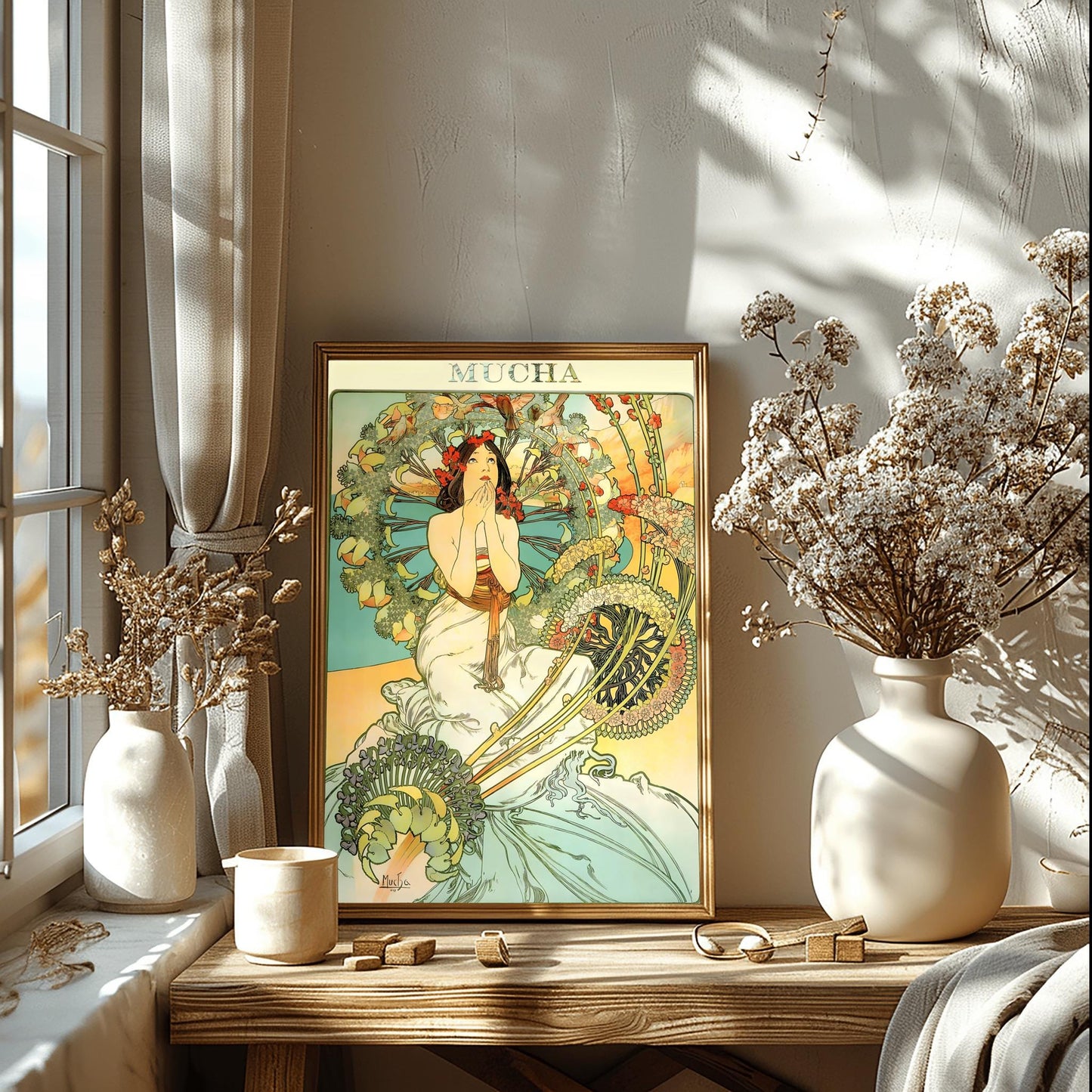 Alfons Mucha Art Nouveau Print: Monaco Monte Carlo Vintage Travel Poster