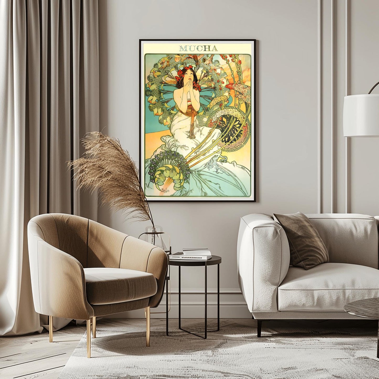 Alfons Mucha Art Nouveau Print: Monaco Monte Carlo Vintage Travel Poster