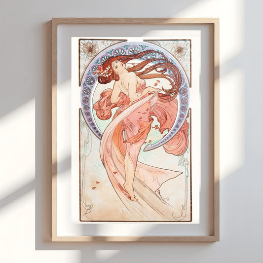 Alfons Mucha 'Dance' Art Nouveau Poster: Ethereal Vintage Print