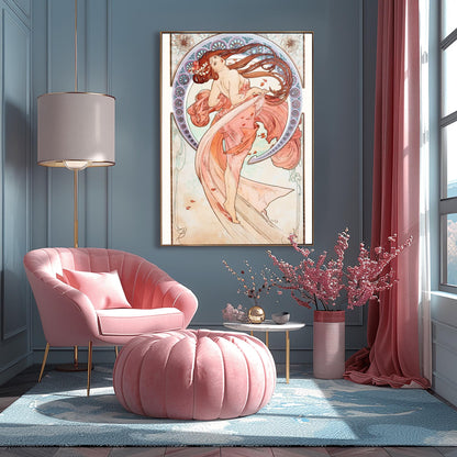 Alfons Mucha 'Dance' Art Nouveau Poster: Ethereal Vintage Print