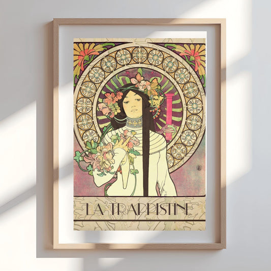 Alfons Mucha 'La Trappistine' Poster: Art Nouveau French Advertising Print
