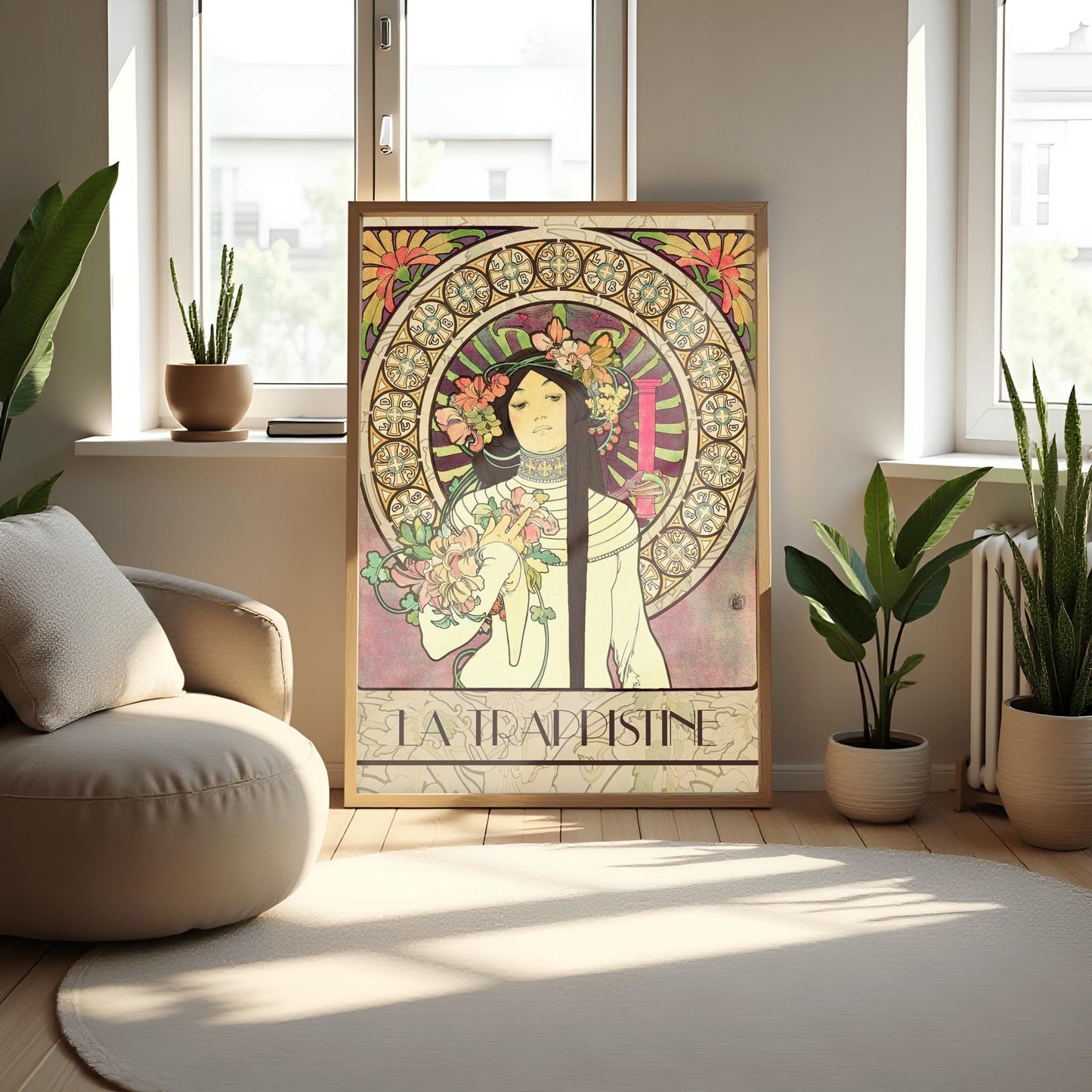 Alfons Mucha 'La Trappistine' Poster: Art Nouveau French Advertising Print