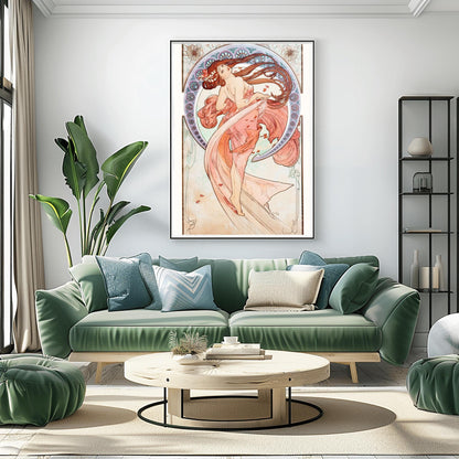 Alfons Mucha 'Dance' Art Nouveau Poster: Ethereal Vintage Print