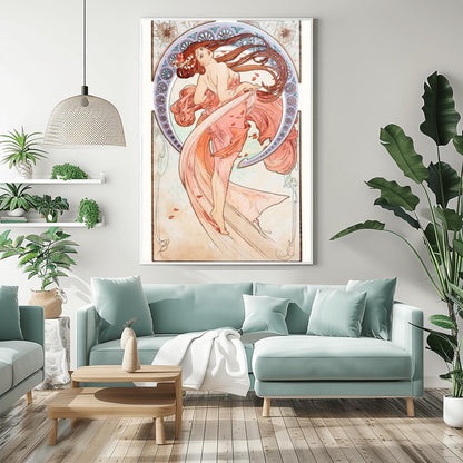 Alfons Mucha 'Dance' Art Nouveau Poster: Ethereal Vintage Print