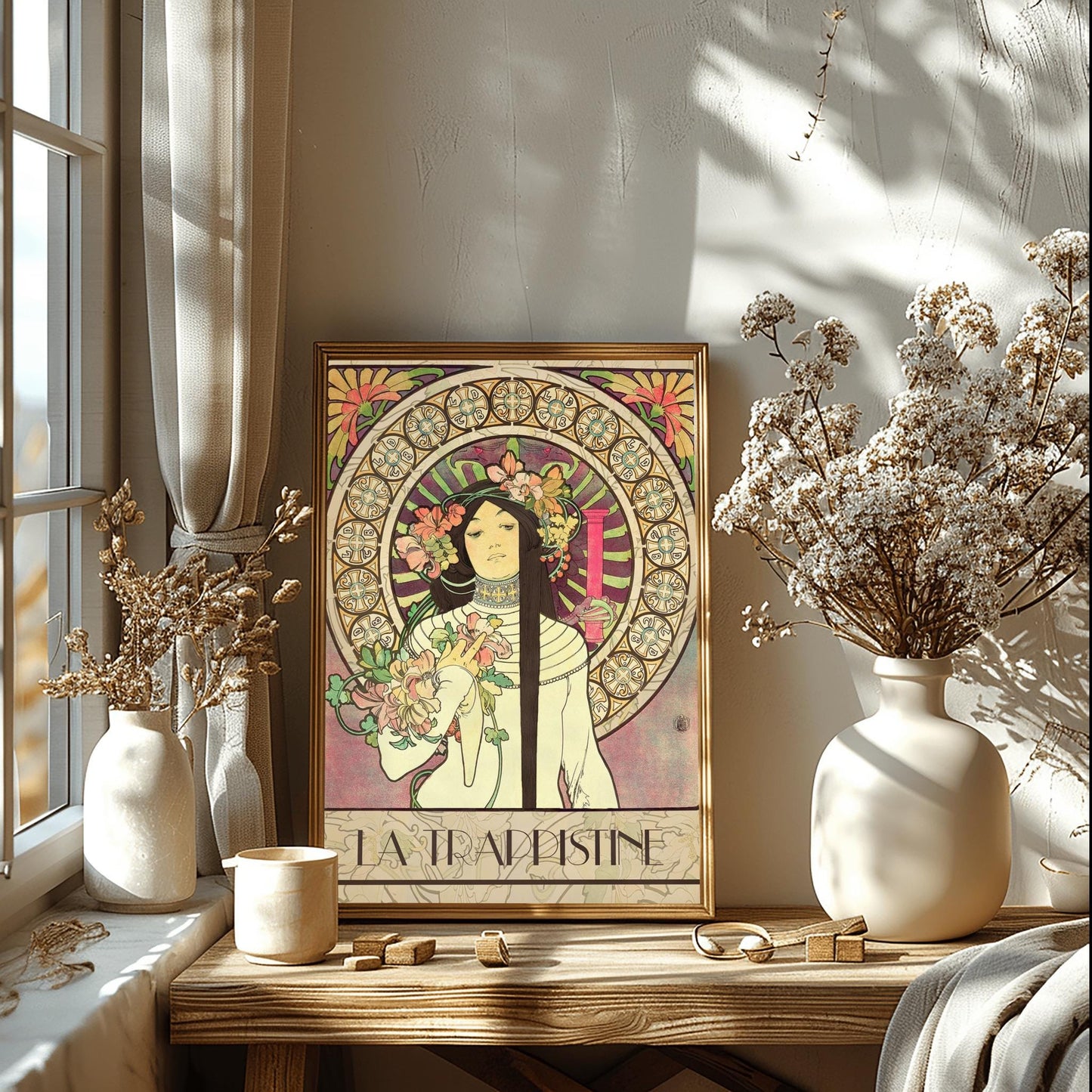 Alfons Mucha 'La Trappistine' Poster: Art Nouveau French Advertising Print