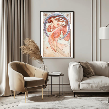 Alfons Mucha 'Dance' Art Nouveau Poster: Ethereal Vintage Print